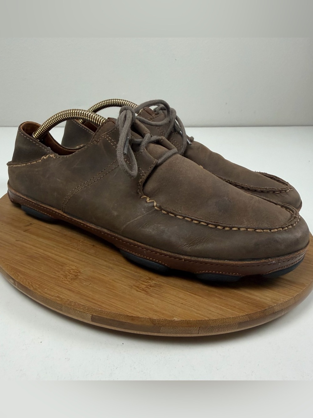 Olukai Men’s Ohana Lace-up Nubuck Loafers